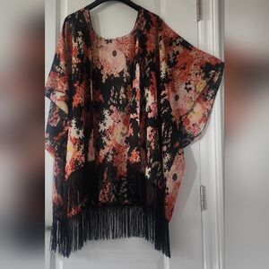 Women's Ellie & Kate Sheer Boho Open Kimono One Size